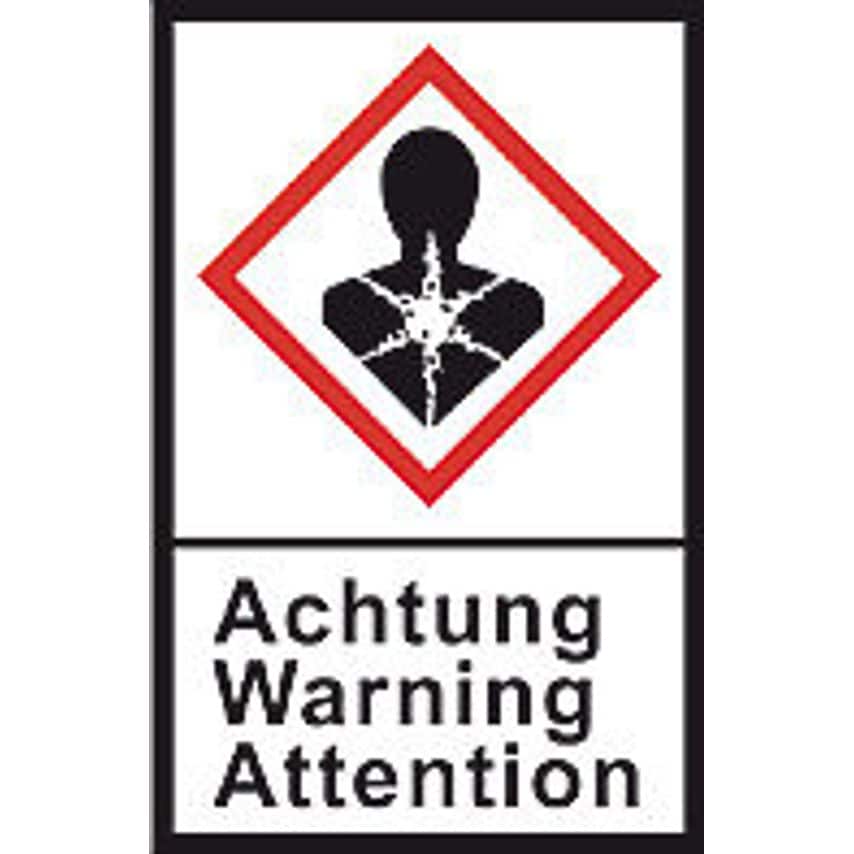 Carl Roth GHS-Warning Labels PE-foil GHS08 Warning Health Hazard 100 M 22x30mm