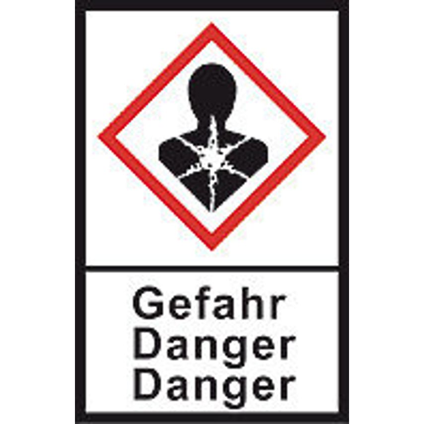 Carl Roth GHS-Warning Labels PE-foil GHS09 Danger Health Hazard 100 M 22x30mm