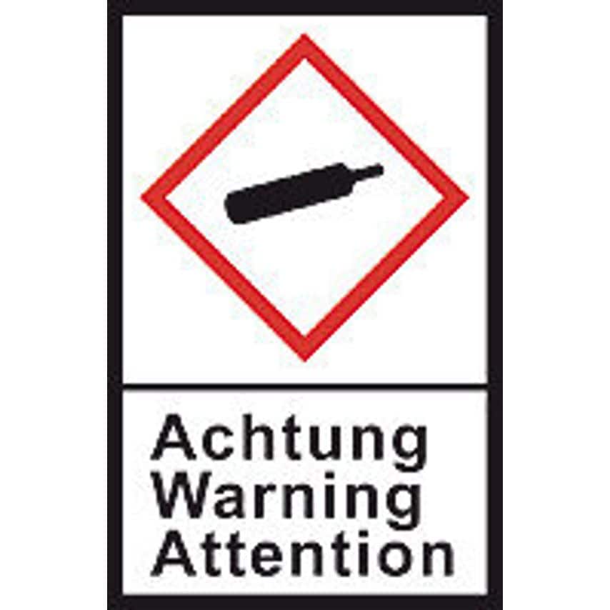 Carl Roth GHS-Warning Labels PE-foil GHS04 Warning Gas Cylinder 100 M 22x30mm