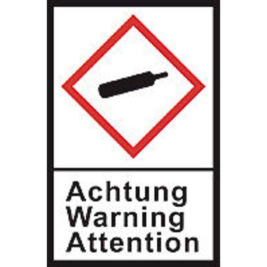 Carl Roth GHS-Warning Labels PE-foil GHS04 Warning Gas Cylinder 100 M 27x40mm