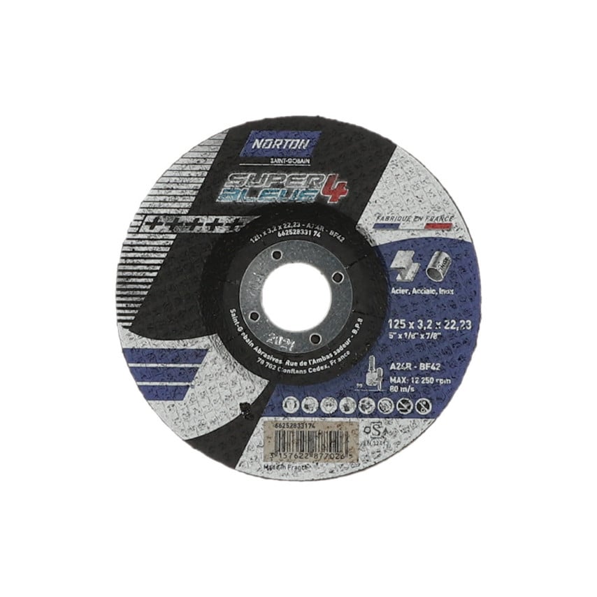 Norton Saint Gobain 115X2.5X22.23-T42 NOR-SB4 A24R CUTTING DISC