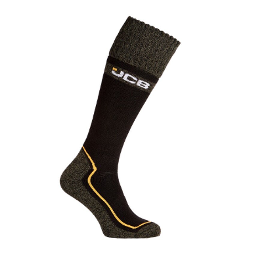 JCB Pro Tech Welly Socks Black (Pack of 1) - Size 6-8.5