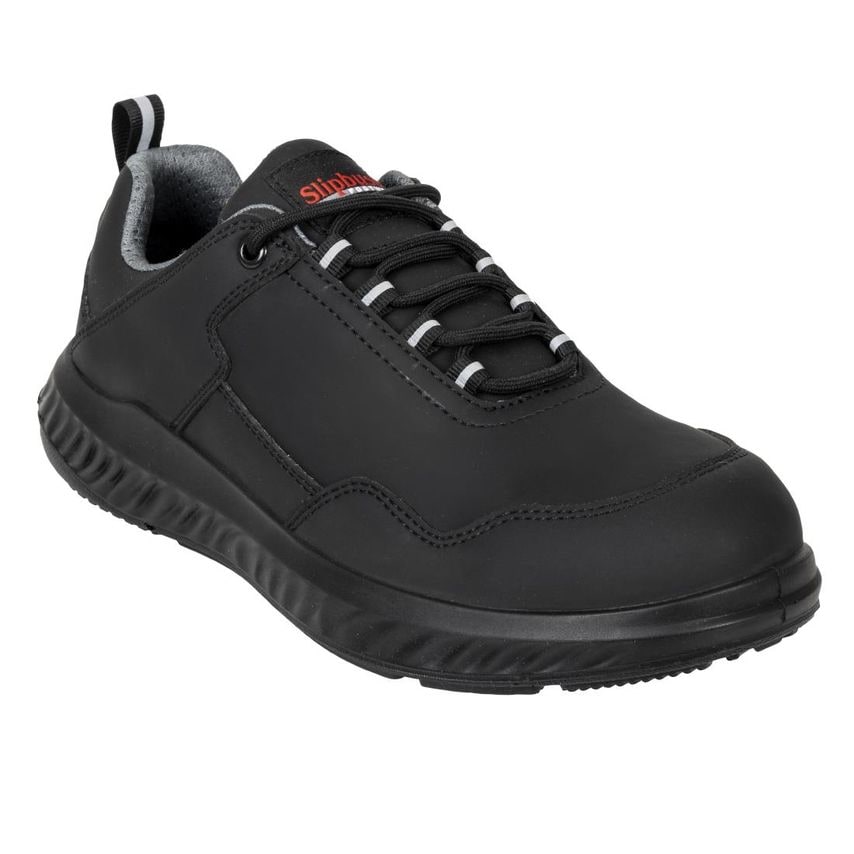 Slipbuster Footwear Slipbuster Recycled Micro-Fibre Safety Trainer Matte Black 4