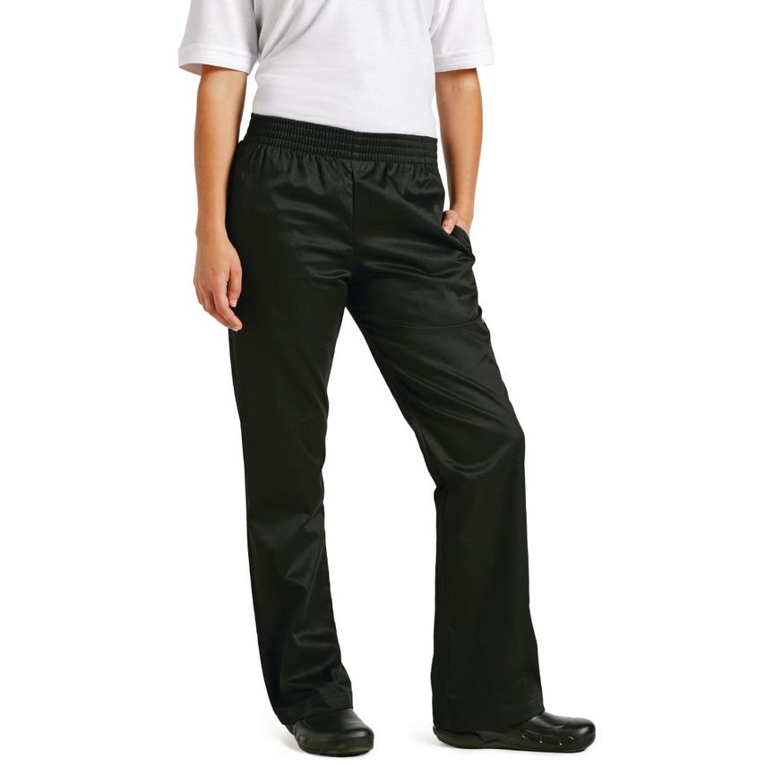 Chef Works Women's Basic Baggy Chefs Trousers Black S