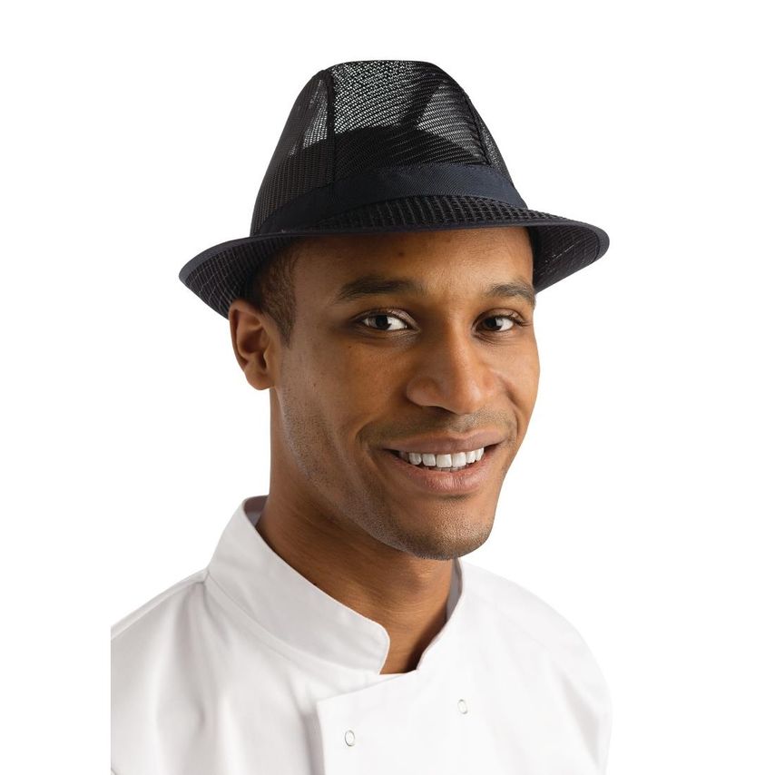 British Bespoke Workwear Trilby Hat Navy Blue S