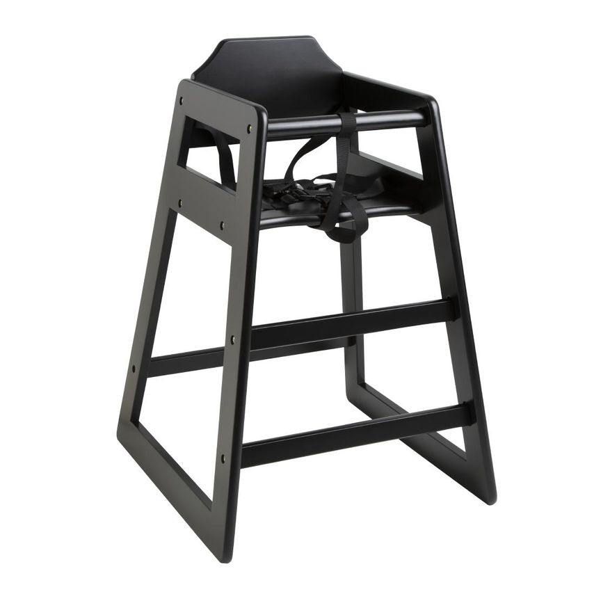 Bolero Wooden High Chair: Bolero Wooden High Chair with Adjustable Strap