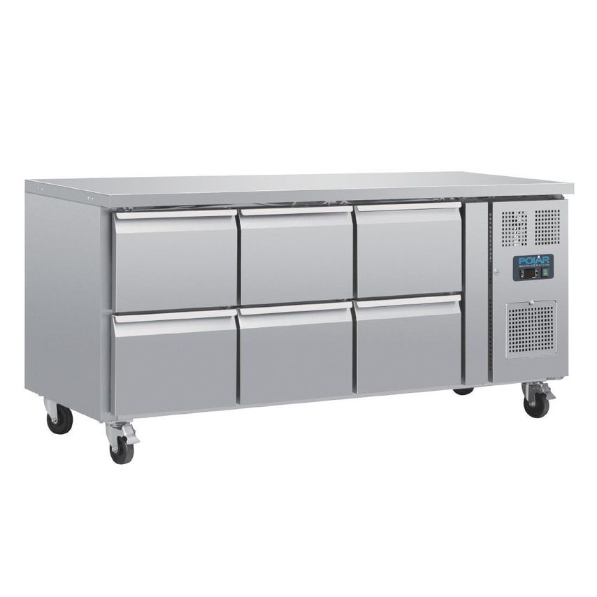 POLAR U-Series Six Drawer Gastronorm Counter Fridge