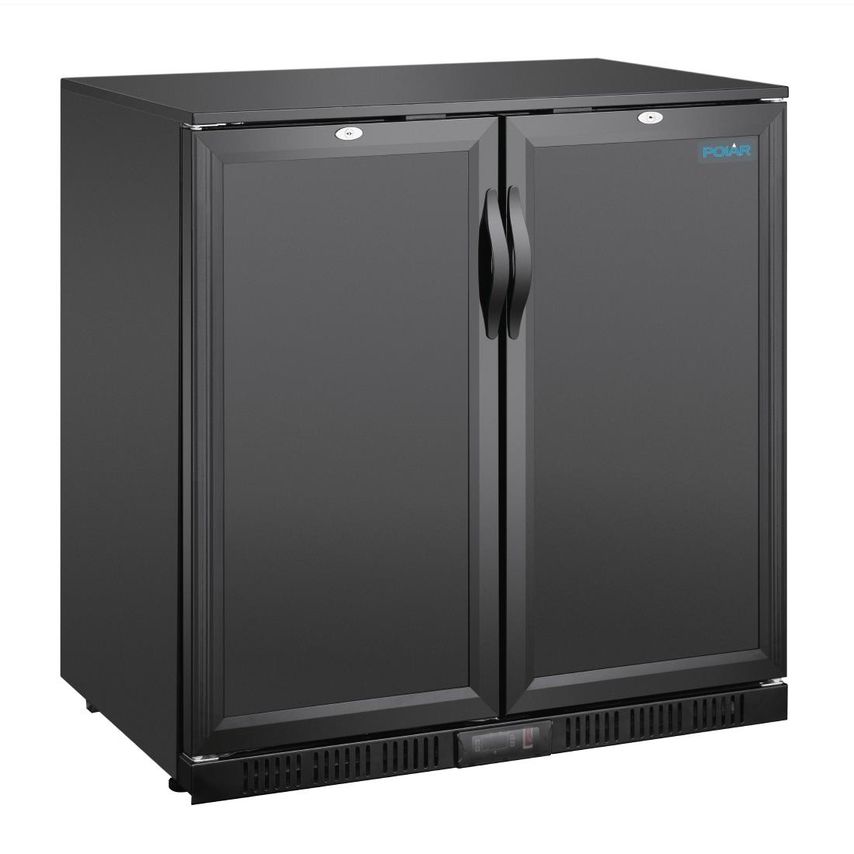 POLAR G-series 850mm Double Door Back Bar Cooler Solid Door 198L