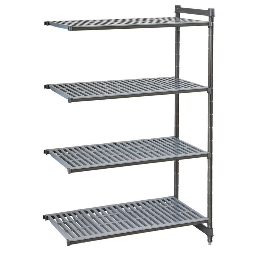Cambro Camshelving Basics Plus Add-On Unit 4 Tier with Vented Shelves 1830H x 87
