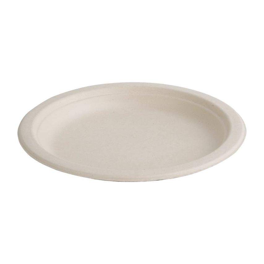 Compostable Bagasse Round Plates