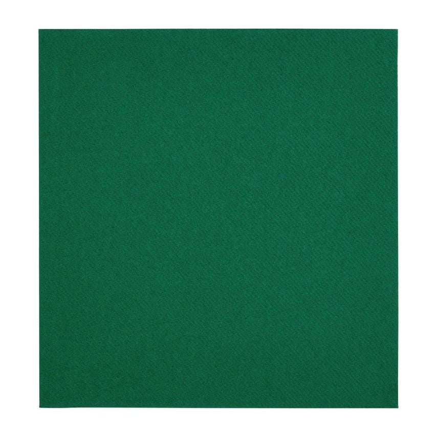 Fiesta Recyclable Premium Tablin Dinner Napkin Dark Green 40x40cm Airlaid 1/4 Fo