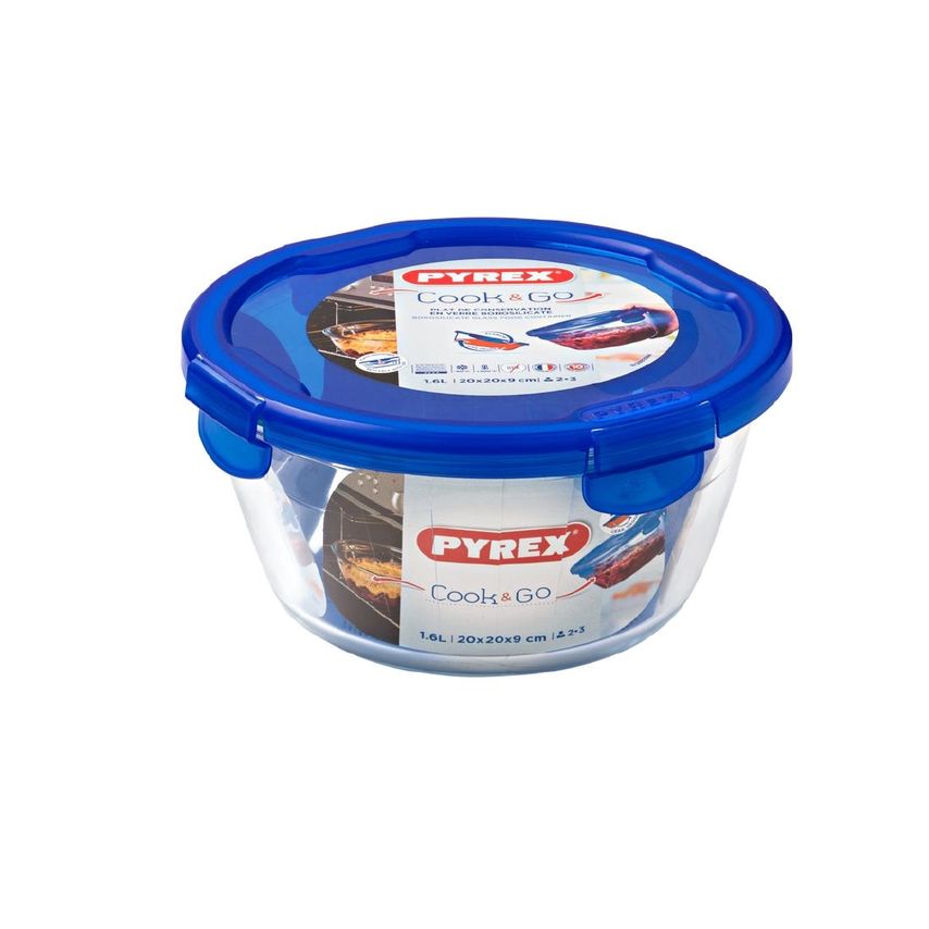Cook & Go Medium Round Dish with Lid 1.6L