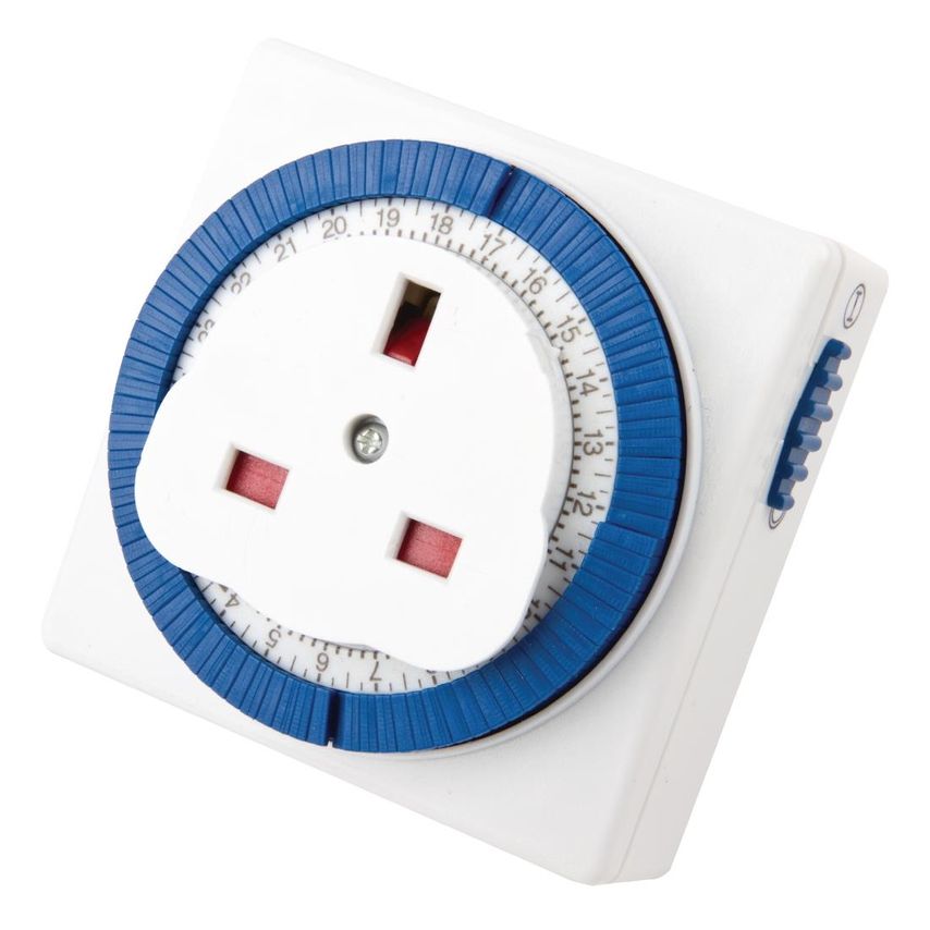 Timer Switch - Mechanical Plug-In Timer, Set for Multiple Daily Cycles