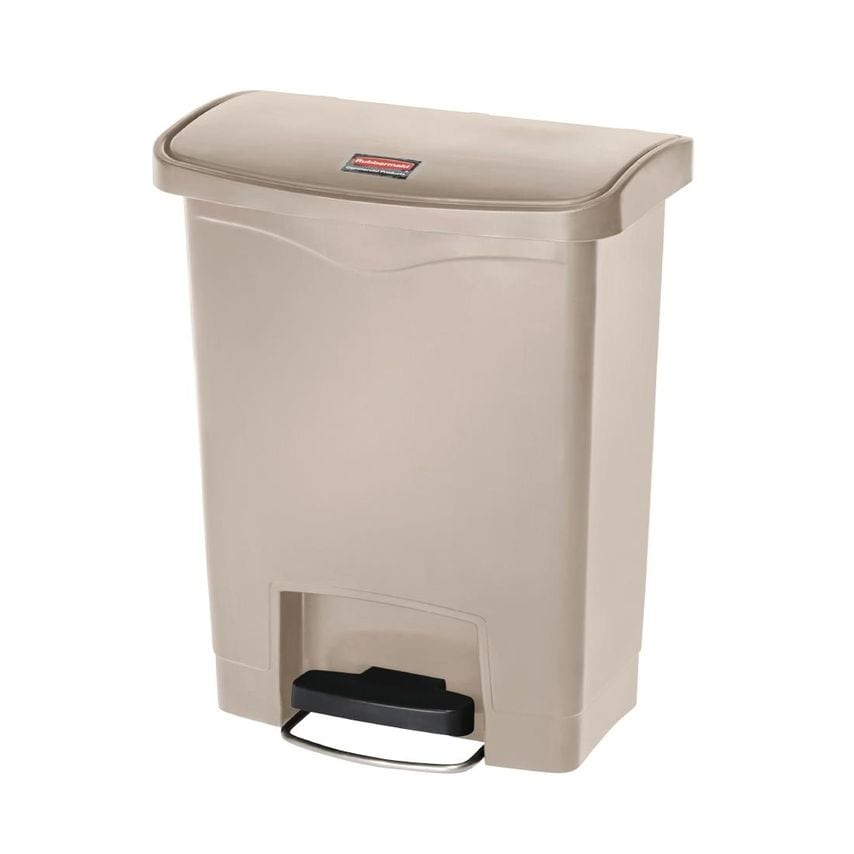 Slim Jim Rubbermaid Slim Jim Step on Front Pedal Beige 30L