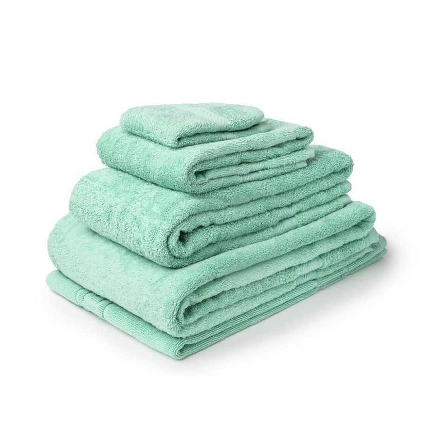 Mitre Essentials Nova Hand Towel Mint - 500GSM Cotton, Grecian Key Design