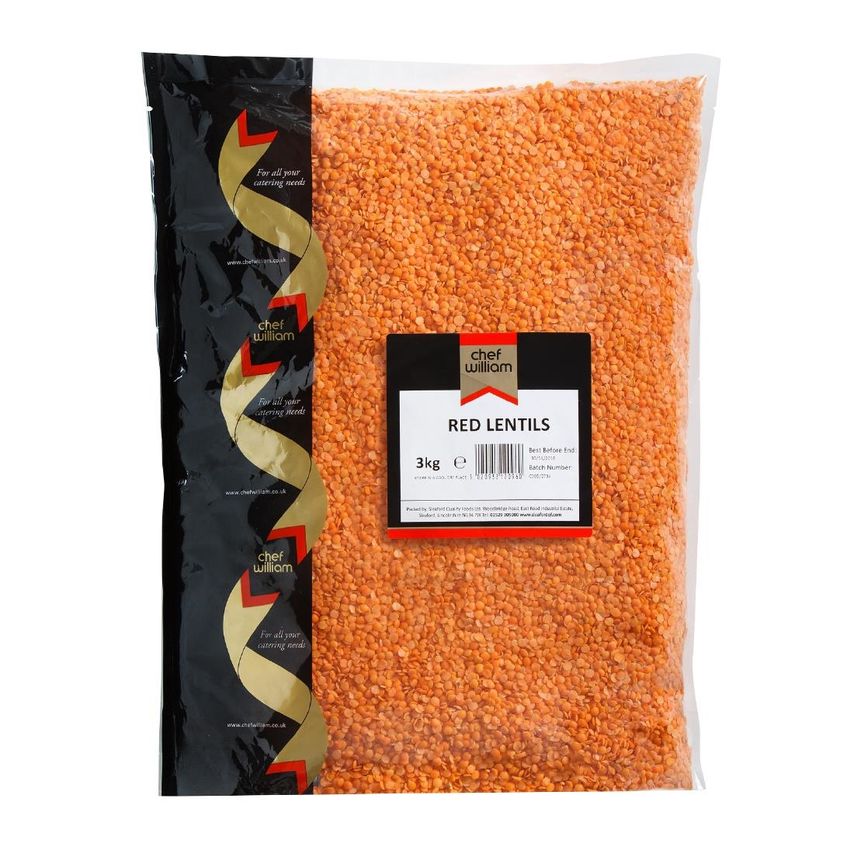 Chef William Red Lentils 3Kg – Nutritious & Flavorful – Pack of 1