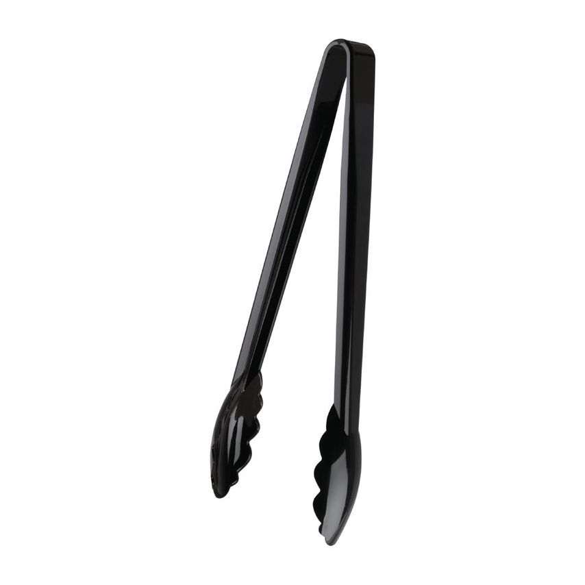Vogue Black Plastic Tongs 12"