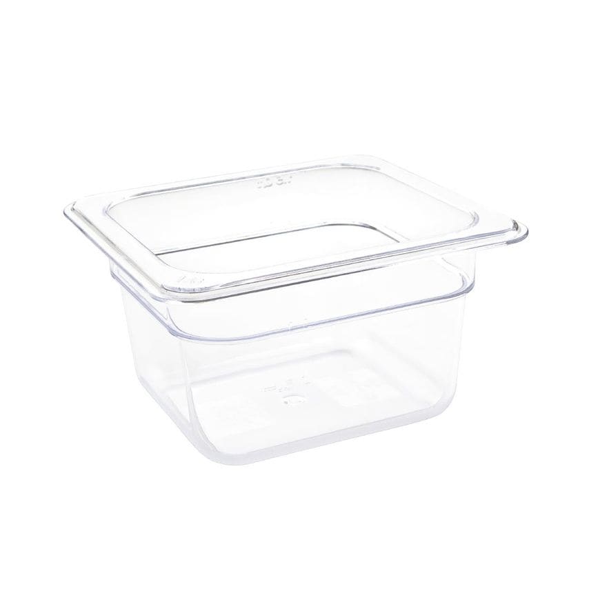 Vogue Polycarbonate 1/6 Gastronorm Container 100mm Clear