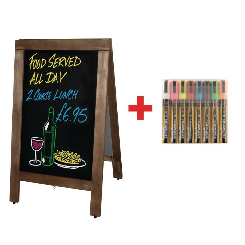 Olympia Large Pavement Board and Free Set of Securit Pens