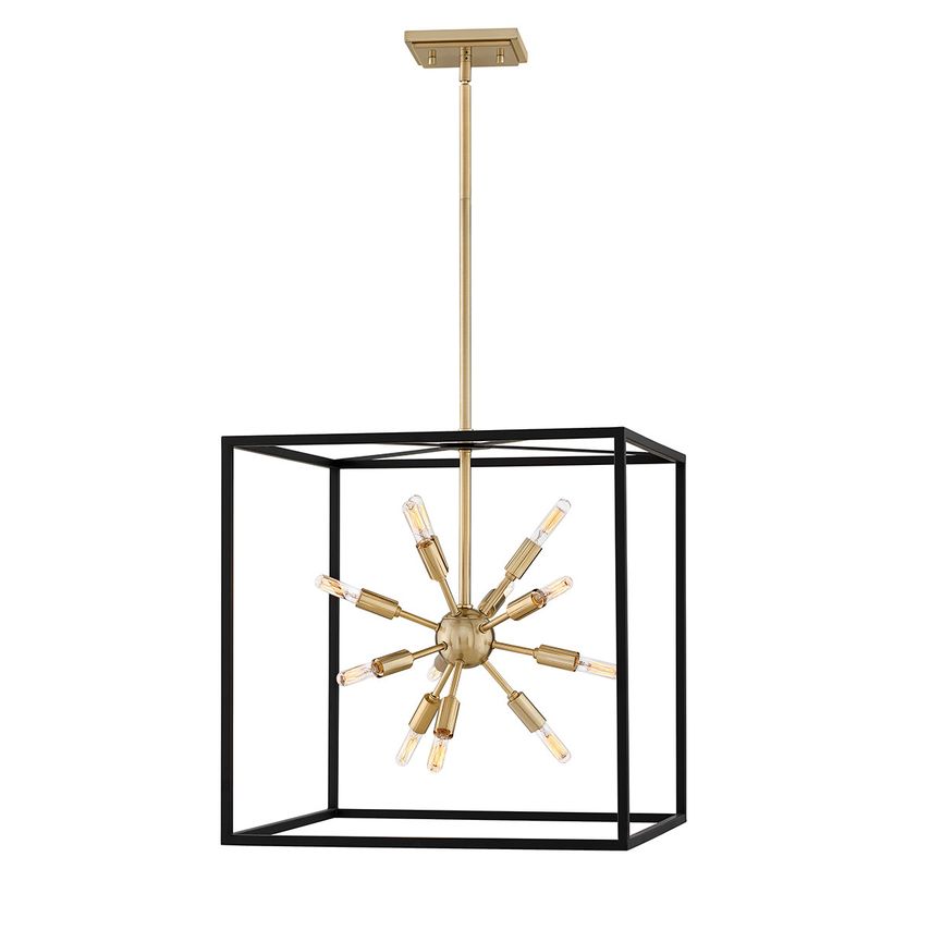 Elstead Quintiesse Lisa McDennon By Hinkley Aros 12 Light Pendant Black & Warm B