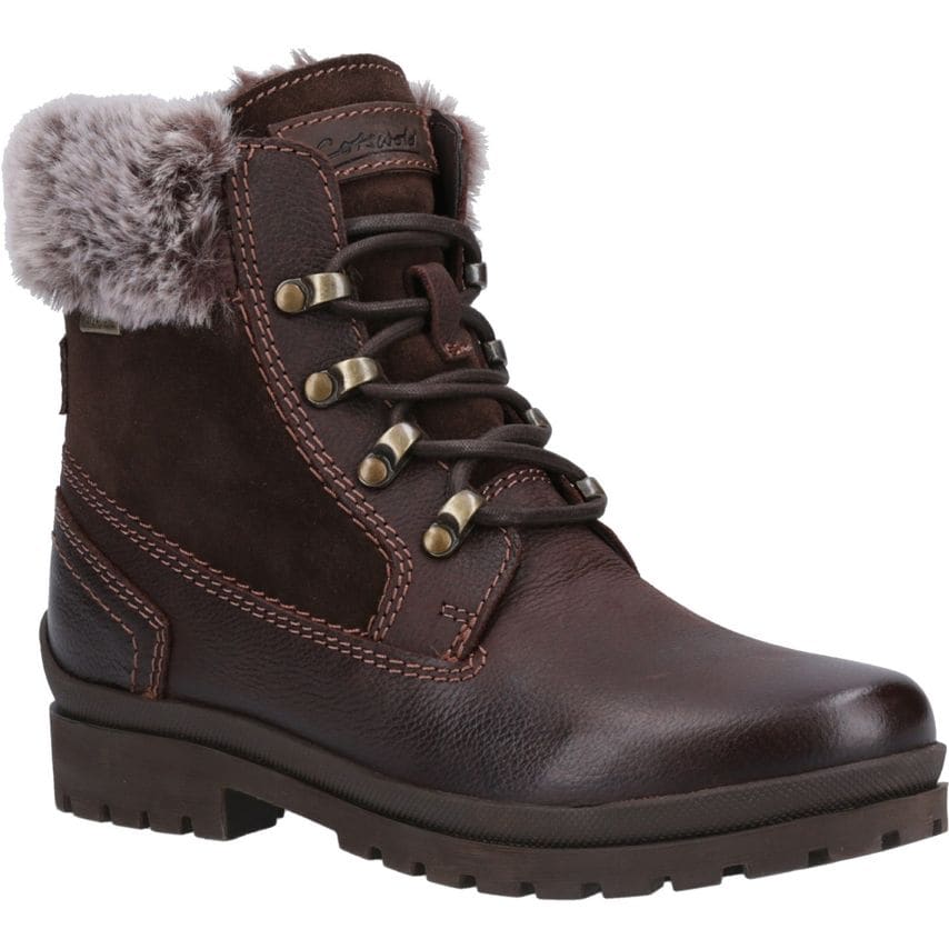 Cotswold Evenlode Brown Ankle Boots For Female -  Size 39