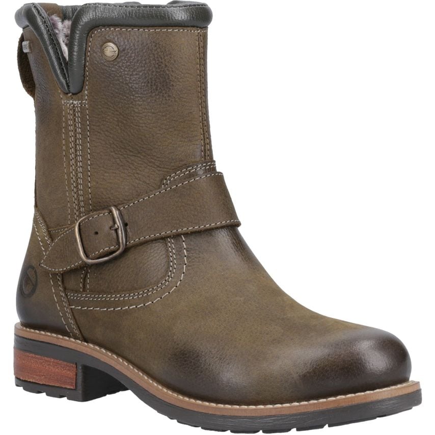 Cotswold Kinsham Khaki Ankle Boots for Female - Size 36