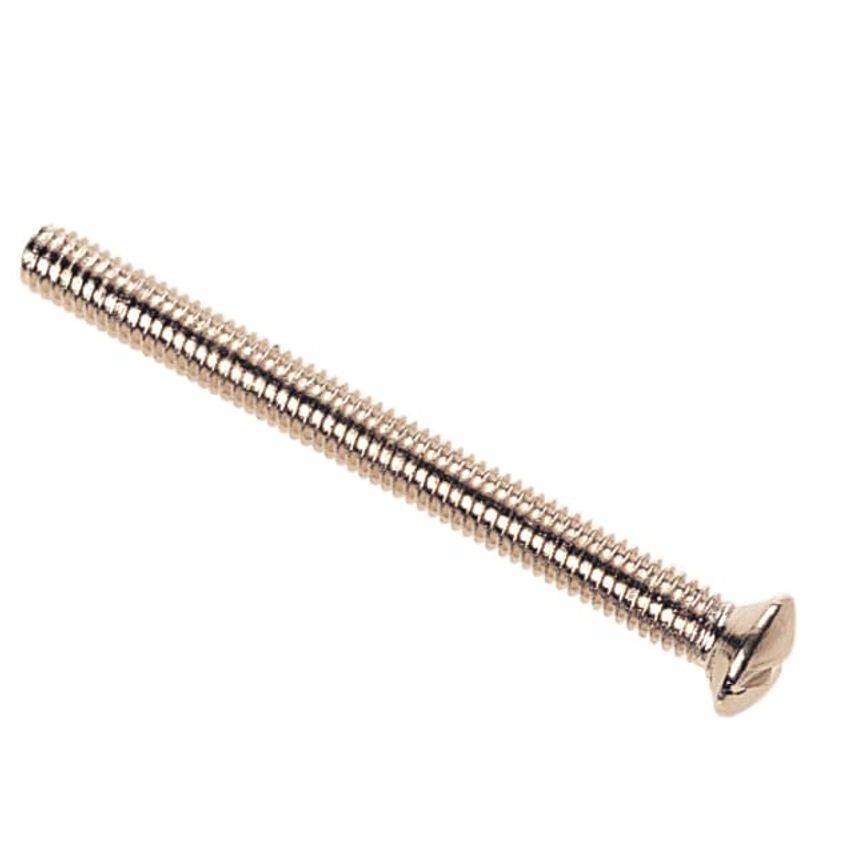 Dencon Nickle Plated Switch/Socket Plate Screws 3.5 x 50mm Pack of 10