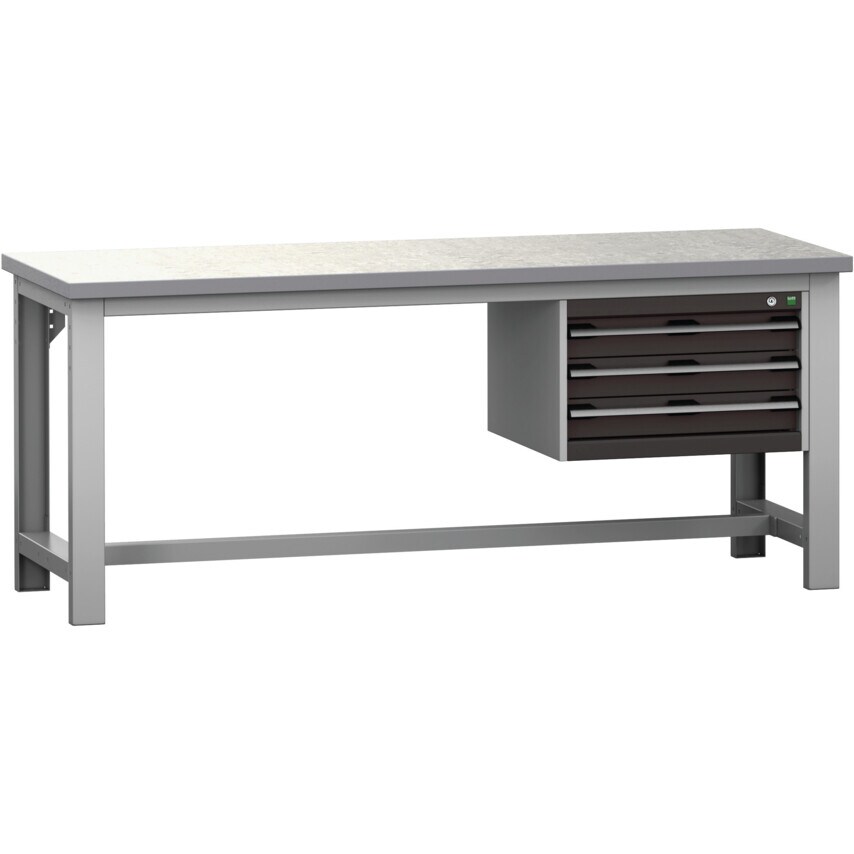 Bott Cubio Bench (lino) with 3 Drawer Cabinet 2000X750X840H - BOT4054750K