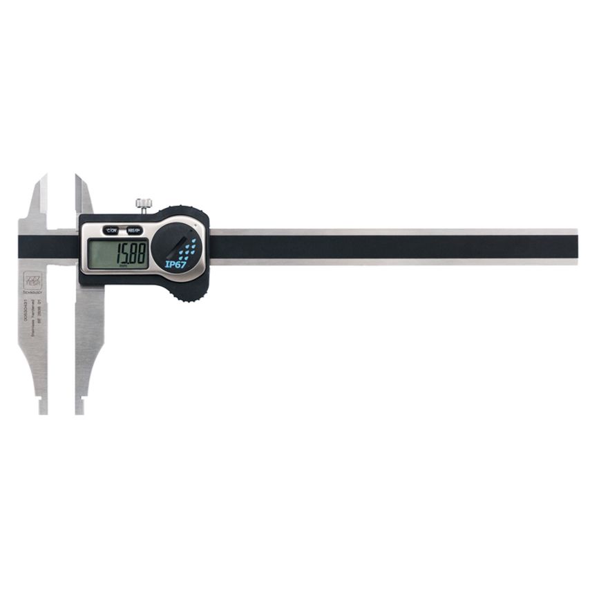 Tesa 00530432 Twin-Cal IP67 Digital Workshop Caliper Rounded Measuring Faces Kni
