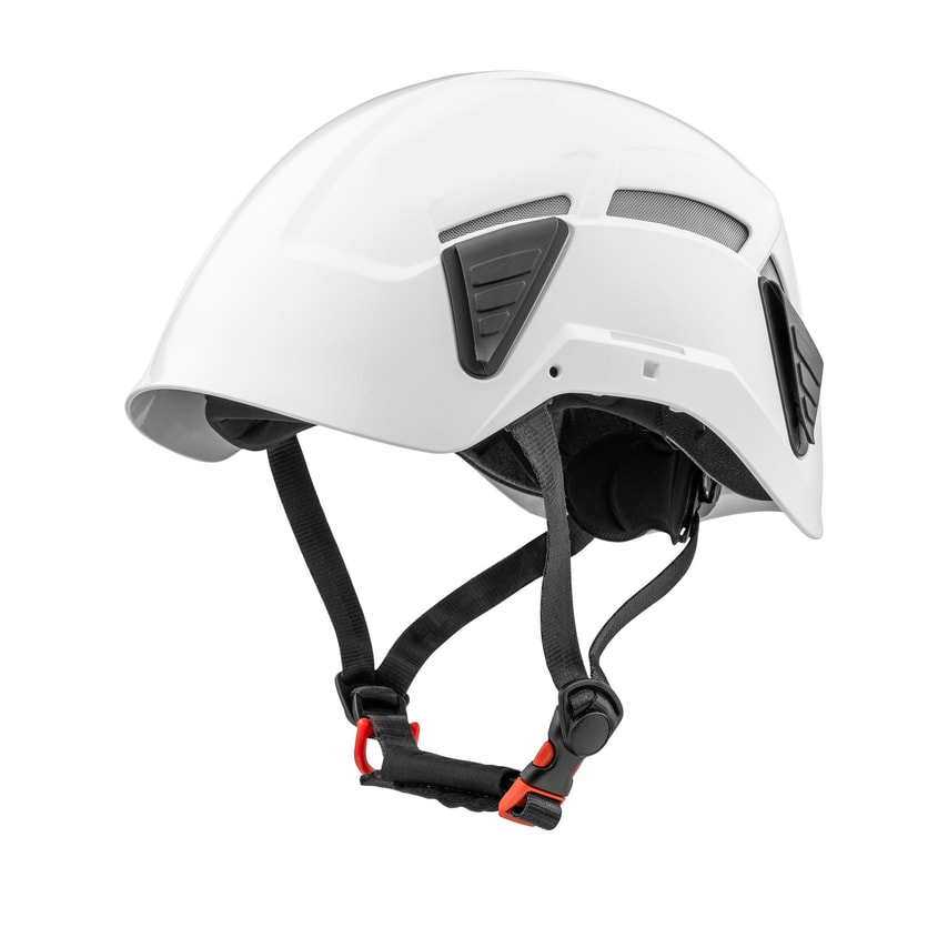 Diamond Lamp 5 Safety Helmet EN12492 2012 with Grey Hi-Vis Stickers Fluo Yellow