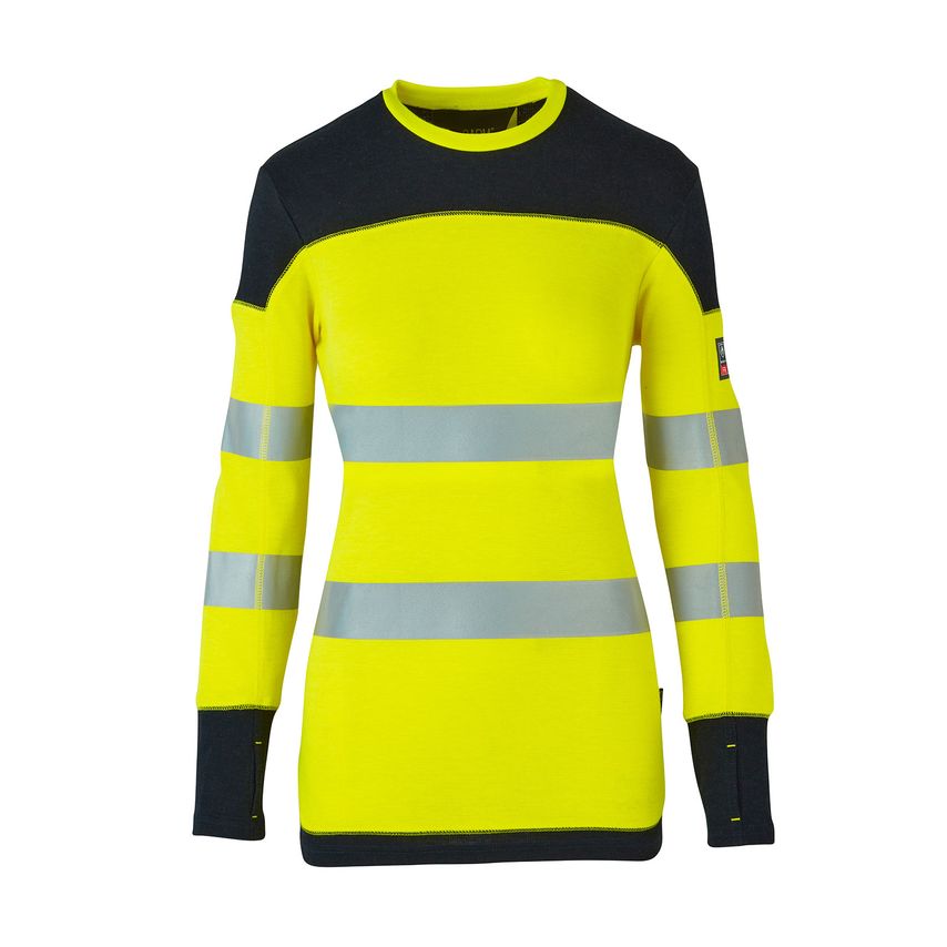 ProGarm Bespoke 5487 Ladies Hi-Vis T-Shirts Yellow/Navy - Size 8
