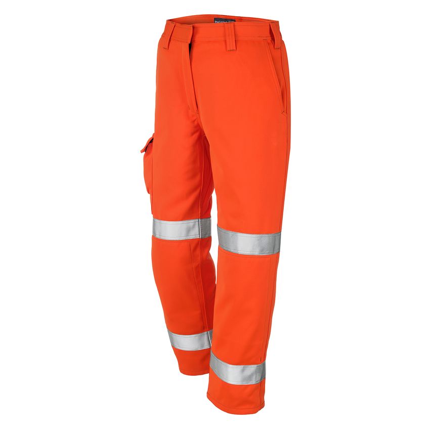 ProGarm 4614 Ladies Hi-Vis Trousers Orange - Size 14in Regular