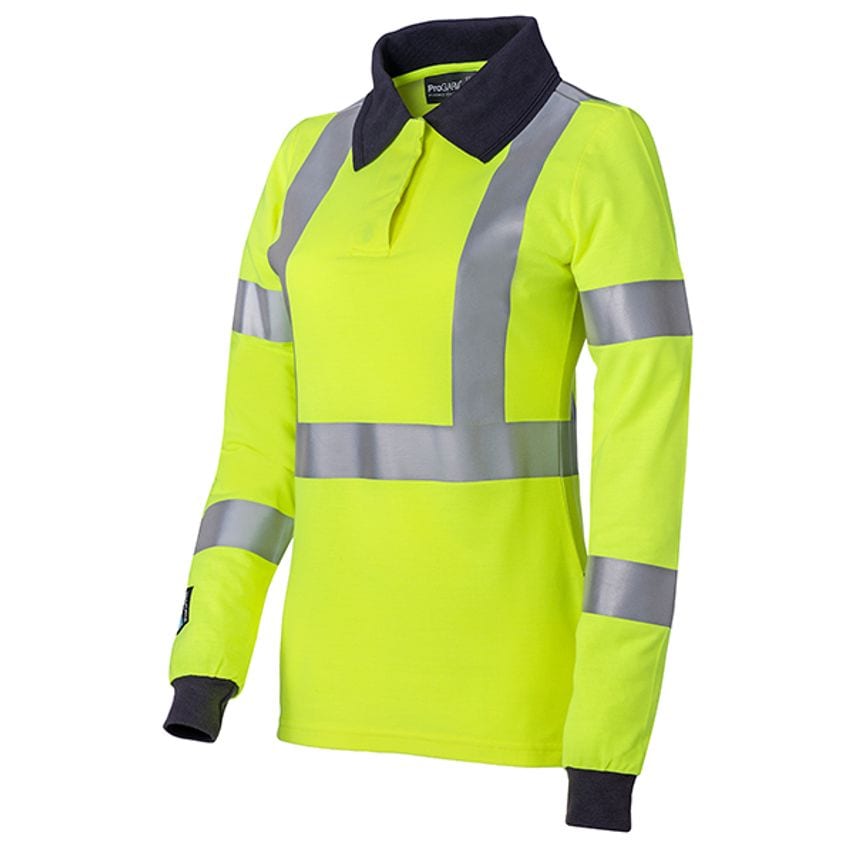 ProGarm 5287 Ladies Hi-Vis Polo Shirts Yellow - Size 16