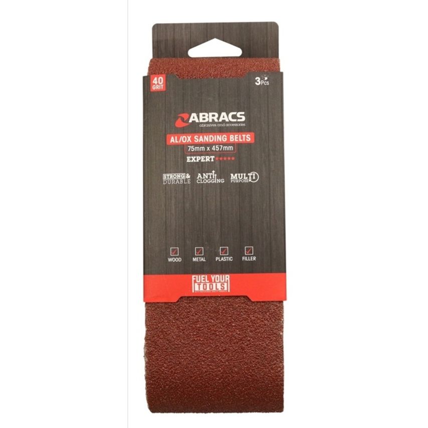 Sanding Belt 75mmx457mm 40 Grit