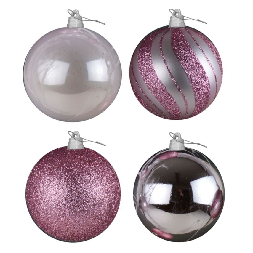 Davies Products Luxury Baubles 4 x 15cm Blush