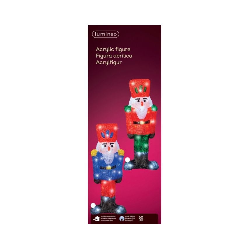 Lumineo 60 LED Nutcracker 40cm Cool White