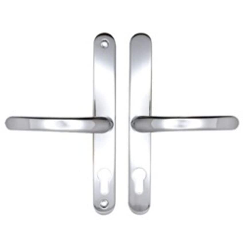 Securit UPVC Sprung Door Handle 68 Pz (Pair) 215mm Polished Chrome