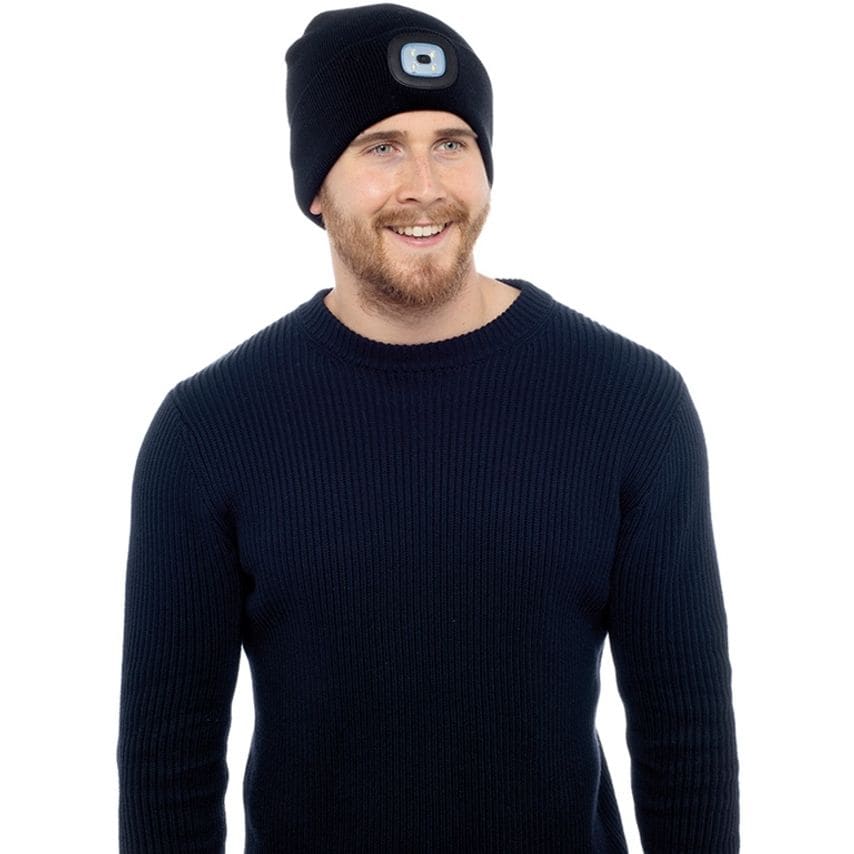 Storm Ridge Adult LED Beanie Hat Black