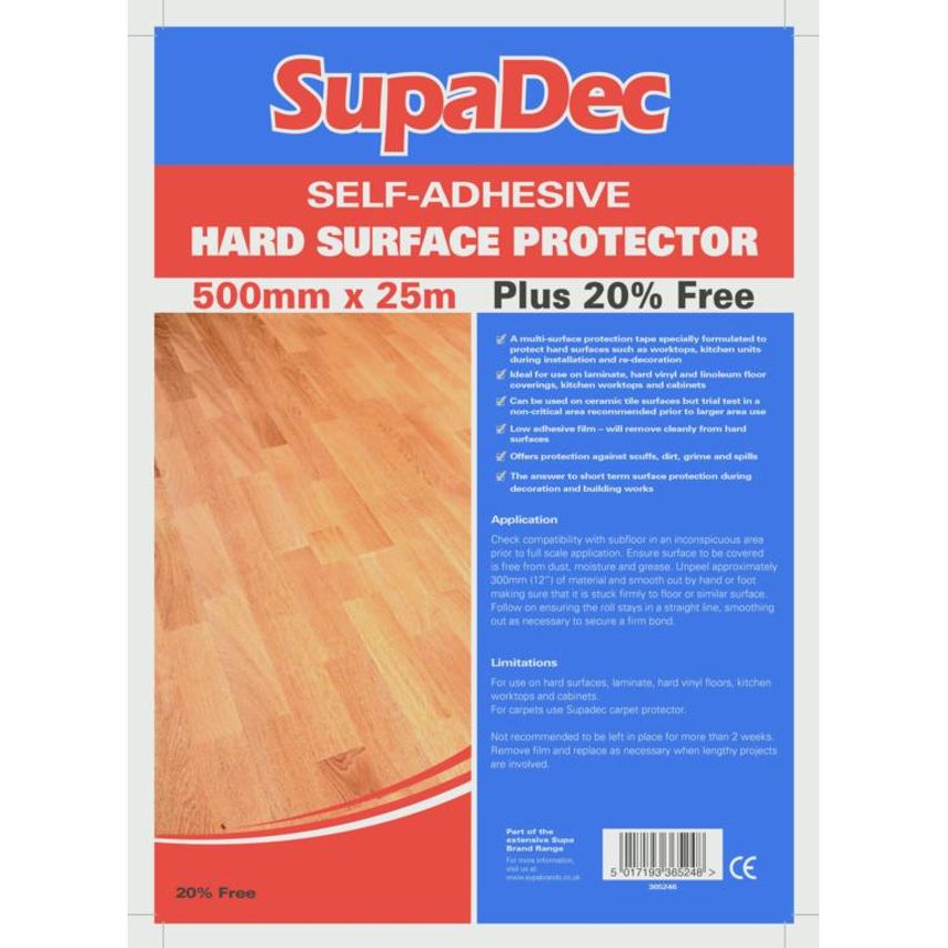 SupaDec Hard Floor Protector Film Plus 20% Extra 500x25