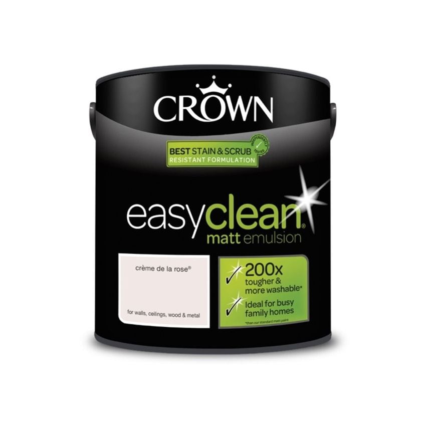 Crown Easyclean Matt Emulsion 2.5L CR ME De La Rose