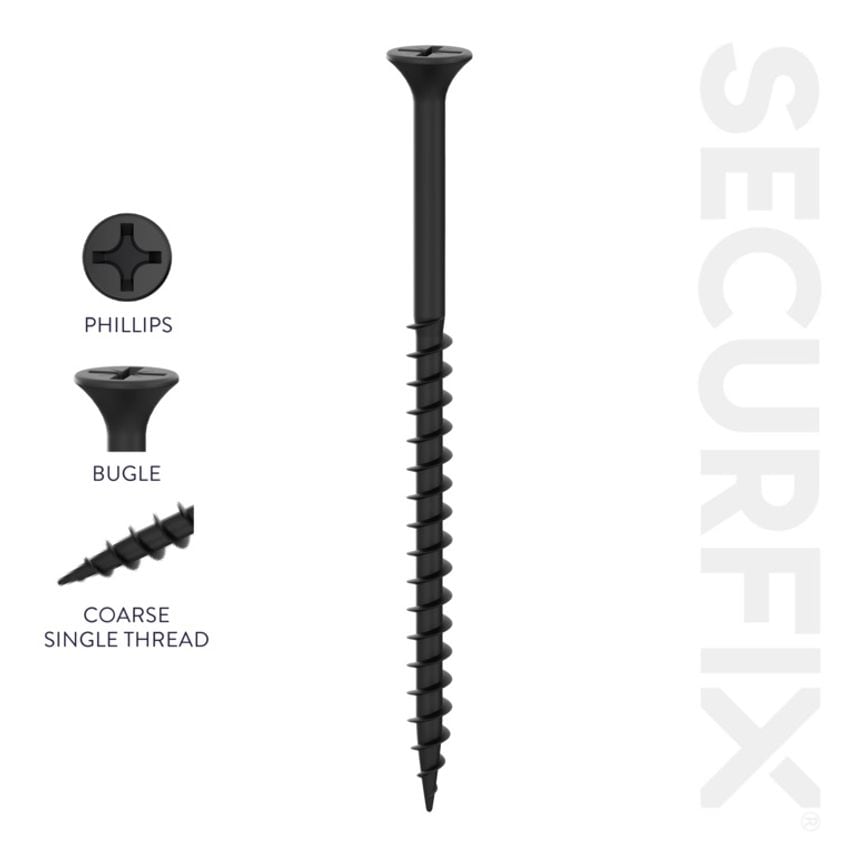 Securfix Drywall Screws 6 x 1 1/4"-3.5 x 32mm Pack of 200