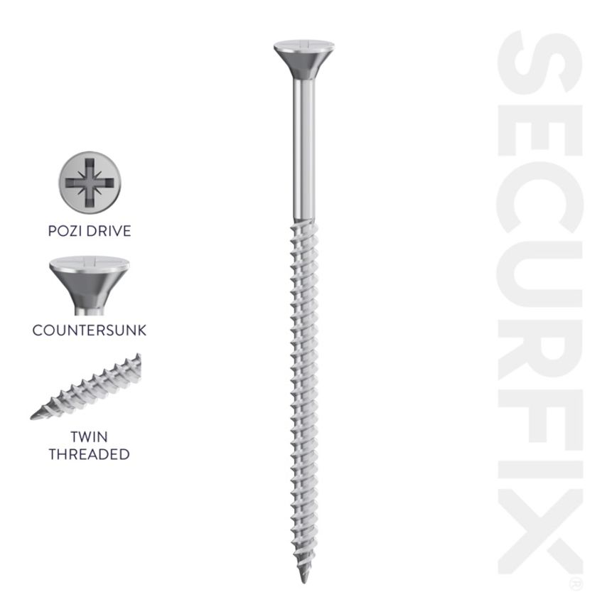 Securfix Twin Thread Screws 7 x 1 1/4"-3.9 x 30mm Pack of 200