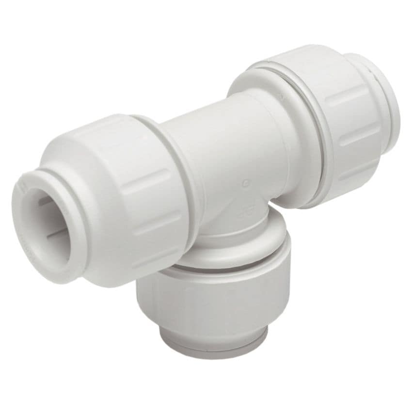 JG Speedfit Equal Tee Connector 22mm Pack of 5 - White