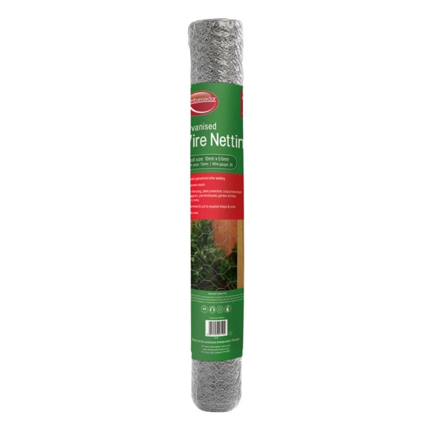 Ambassador Galvanised Wire Netting 25m x 0.6m x 13mm
