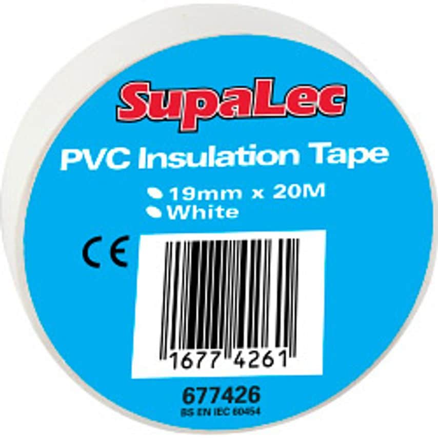 Securlec PVC Insulation Tape Pack of 10 White 20m