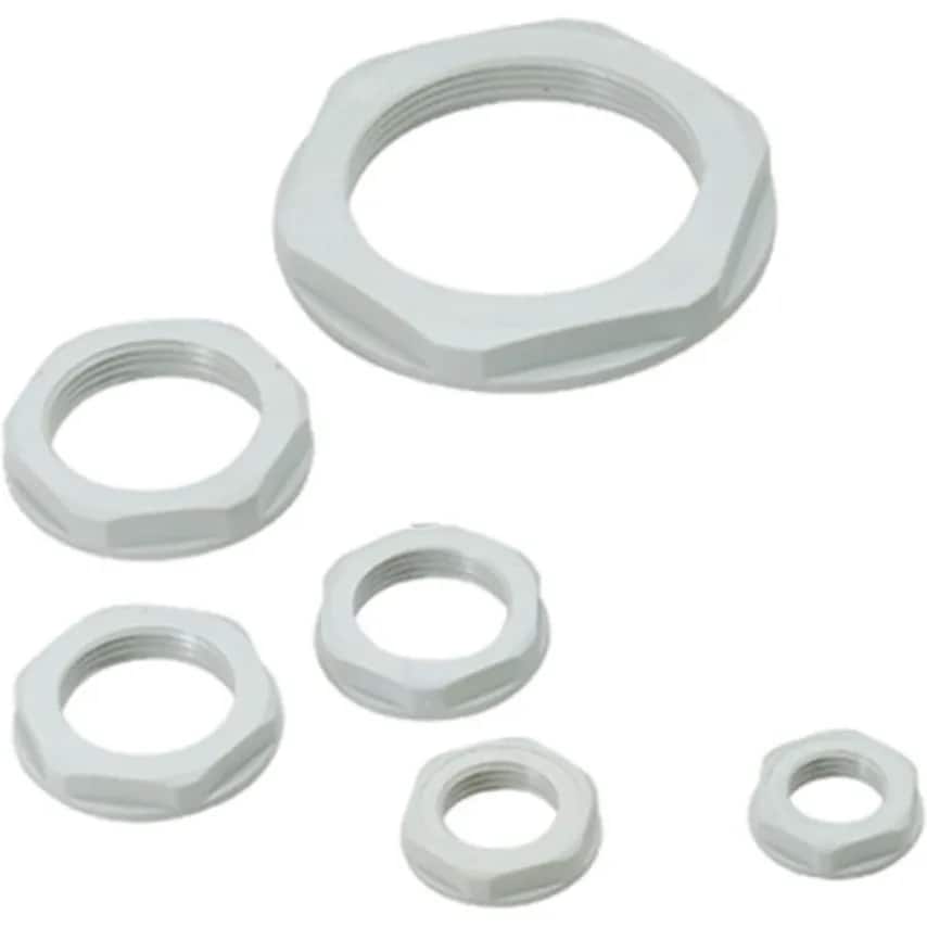 Cembre Lock Nut with Collar Pre-Galvanised48 Grey Nylon- you get 100