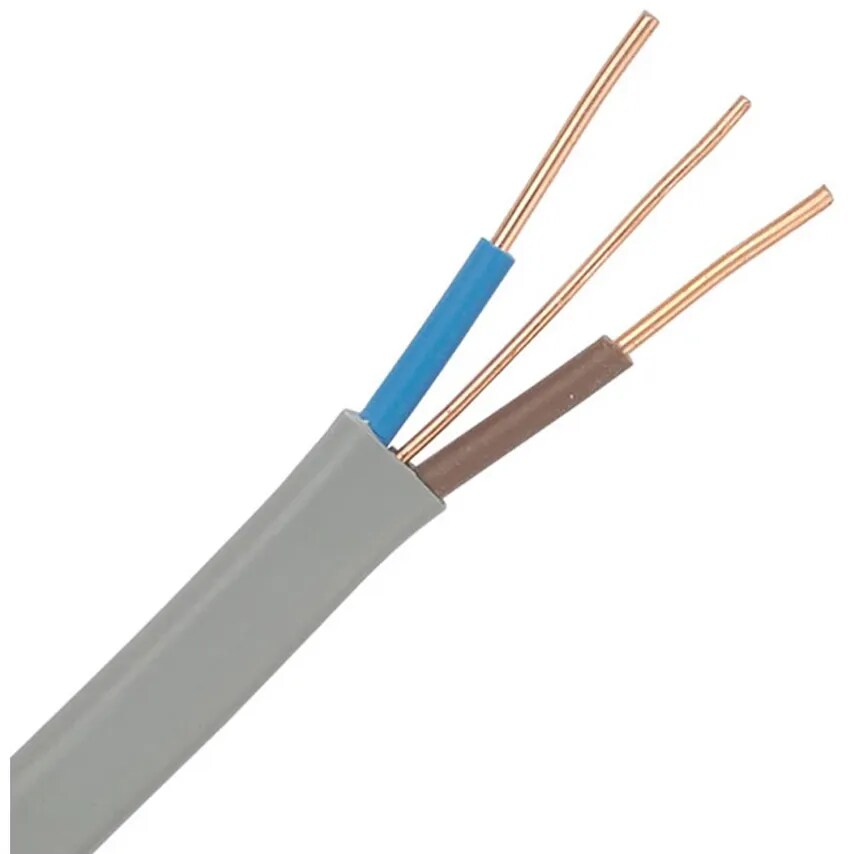 Prysmian 2.5mm Grey 2-Core and Earth 50M PVC Basec- you get 1000