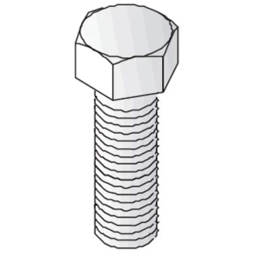 Unistrut Bolt Hexagon 8.8 High Tensile M6 x 35mm Electro-Zinc Plated- you get 10