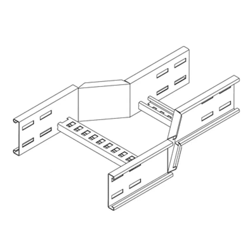 Metsec Rdcr Straight for Med Dty Ladder 600-300 x 100mm Hot Dipd Galvanised