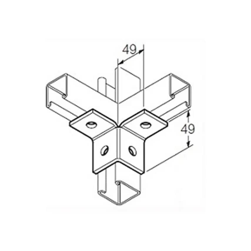 Bracket Wing Angled Pre-Galvanised Mild Steel